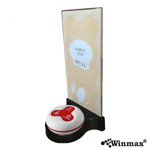 แท่นใส่ปุ่มกดเรียกคิวอะคริลิค Acrylic Menu Holder for Restaurant สีดำ Winmax-K-SPB