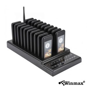 เพจเรียกคิวร้านอาหารไร้สาย 20 คิว Wireless Queue Calling System Winmax-P704