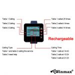 ระบบเรียกพนักงานเสิร์ฟในครัวพร้อมนาฬิกาข้อมือ Winmax-K-300 Plus