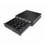 ลิ้นชักเก็บเงิน Cash Drawer 5 ช่องธนบัตร 8 ช่องเหรียญ สีดำ Winmax-P402